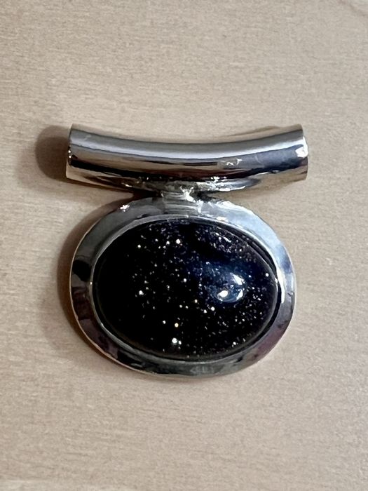 Pendente em prata e pedra onix