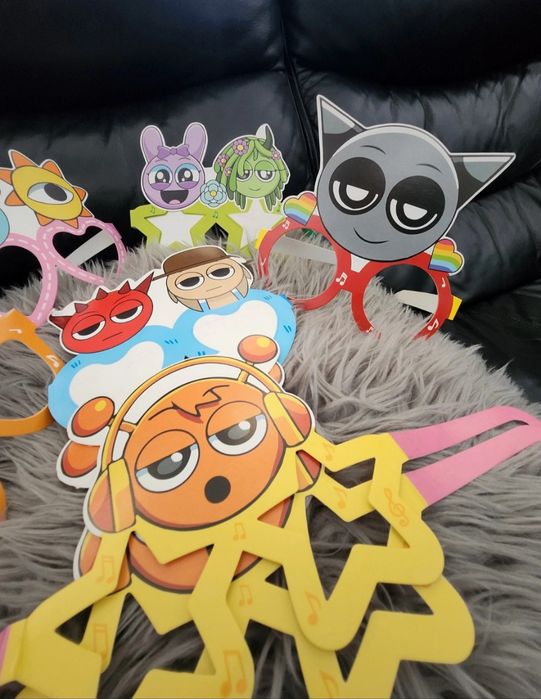 Zestaw Urodziny Sprunki Birthday Kubki Tależyki Balony Plakat Tło