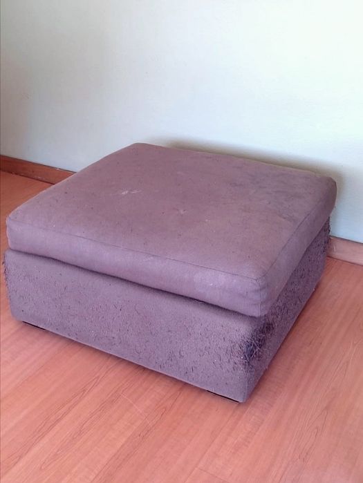 Puff em tecido para reestofar - tipo chaise