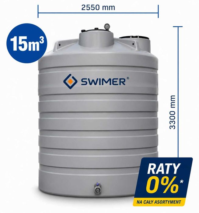 Zbiornik 15000L 2w1 na nawóz płynny RSM i wodę deszczową, ZAPYTAJ O DARMOWĄ DOSTAWĘ!