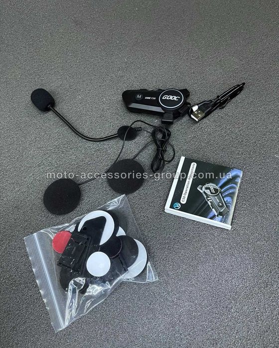Bluetooth гарнітура для шолома (дзвінки та музика) інтерком, интерком