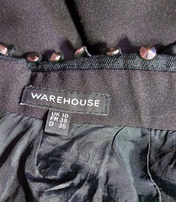 Черный комбинезон ромпер Warehouse с воротником. 44 р. UK 10, M.