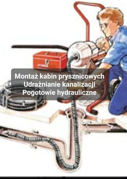 Montaż kabin usługi hydrauliczne hydraulik czyszczenie rur udrażnianie