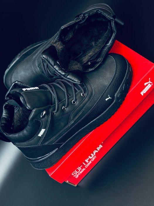 Кожаные зимние кроссовки пума ботинки Puma Gore - Tex не кросівки пума
