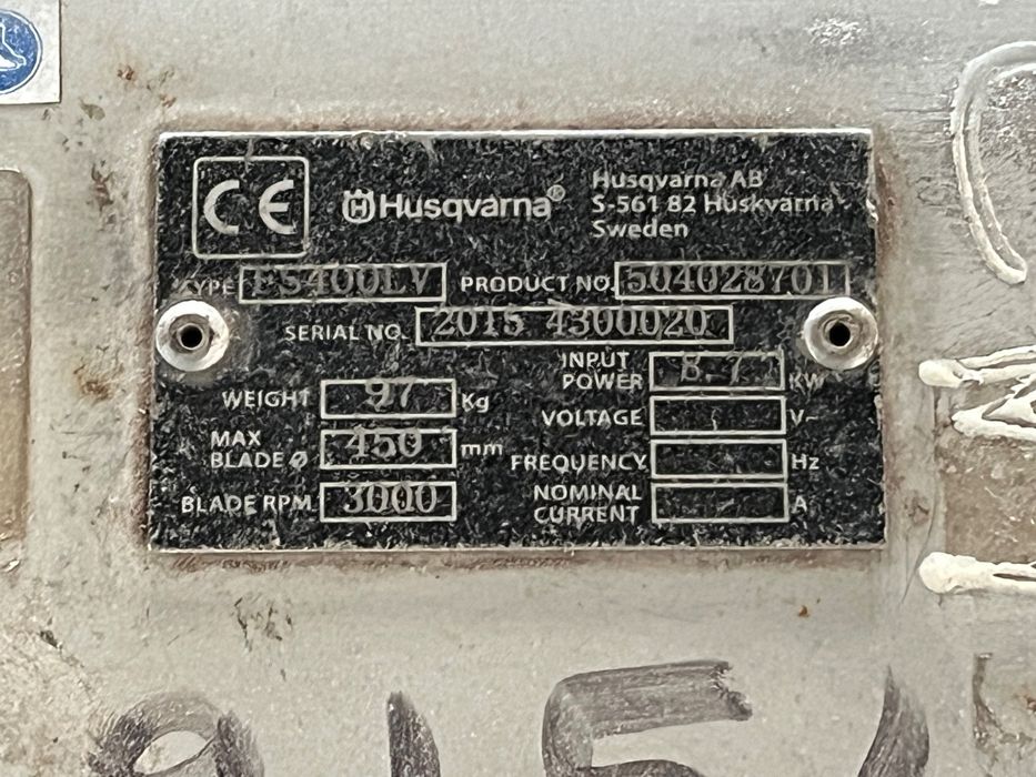 Przecinarka jezdna piła do betonu Husqvarna fs400lv 450mm 2015r