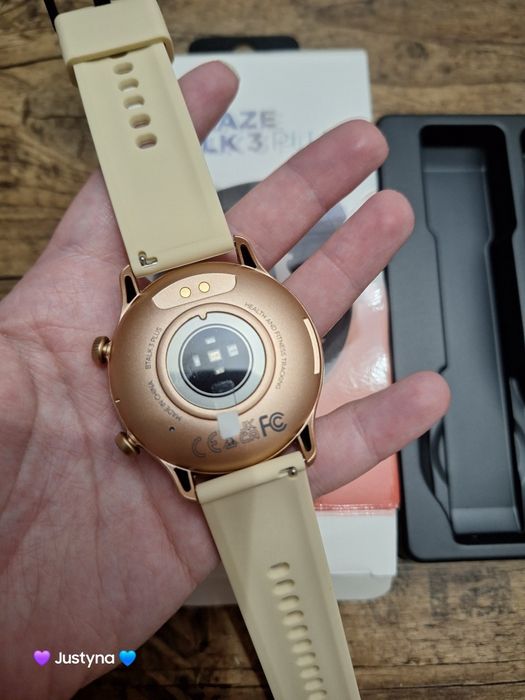 Nowy smartwatch zeblaze btalk 3 plus - champange Gold