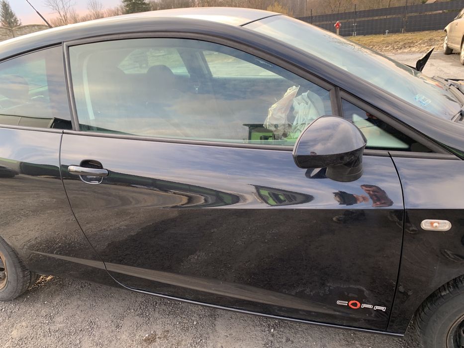 Seat Ibiza IV 6J drzwi prawe przednie prawy przód czarne 3D