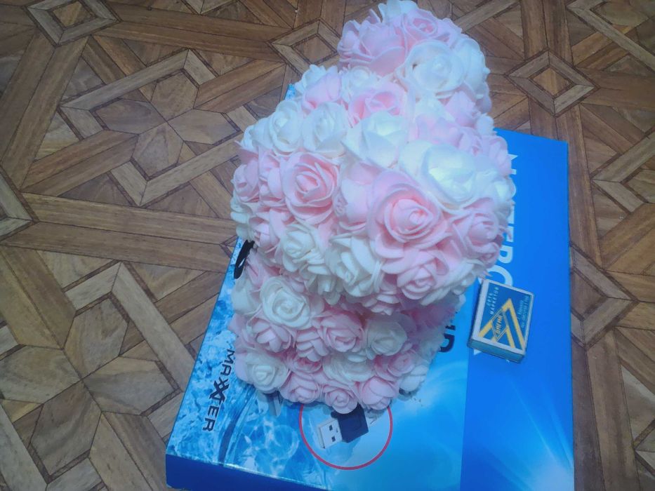 Подарок на день святого Валентина .медведь из розочек