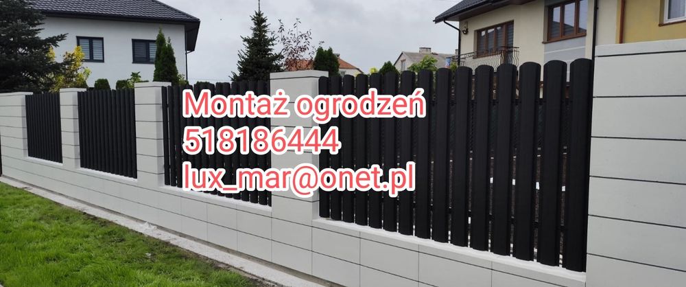 Montaż ogrodzeń sztachety metalowe i inne