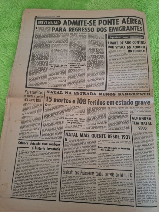 Jornal a Capital antigo de 1977,