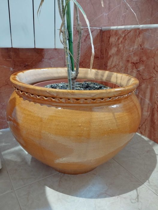 Vaso cerâmico vidrado