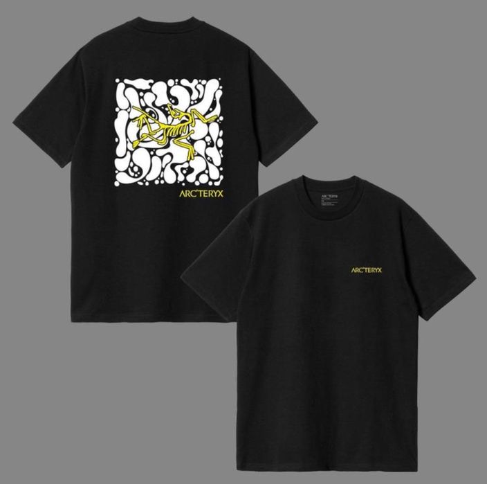 Мужские футболки Arcteryx Logo унисекс белая черная Arc'teryx артерикс