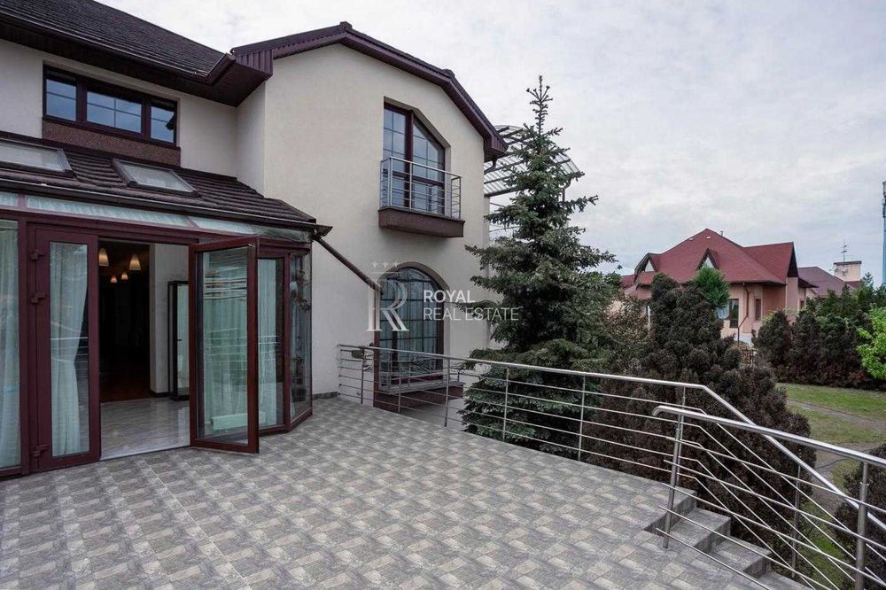 Продаж Будинок Вишеньки Бориспільський район КМ «Золоче» 10 кімнат 495 м² Басейн Гостьовий будинок Сауна 2 каміни Тепловий насос Тераси