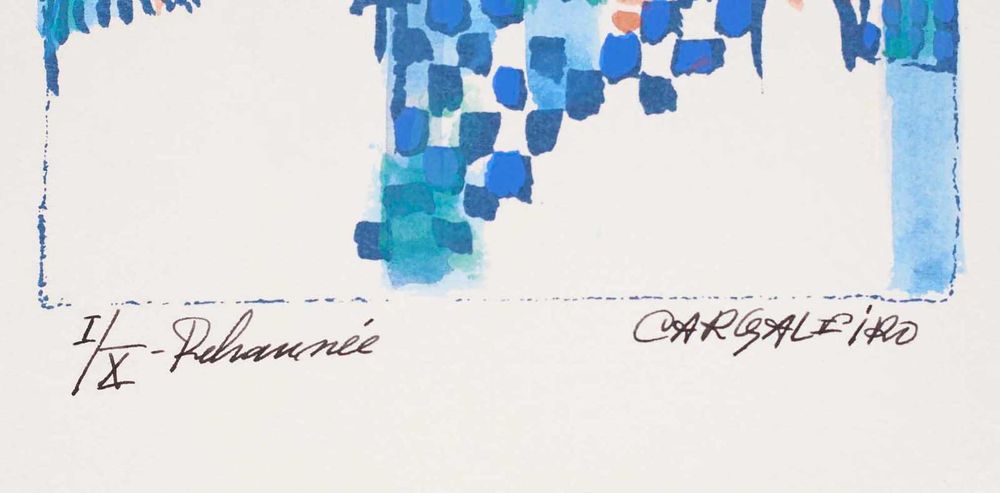 CARGALEIRO Serigrafia Intervencionada manualmente