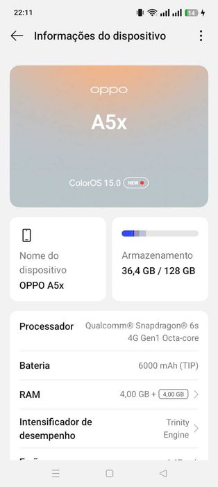 Smartphone OPPO A5X