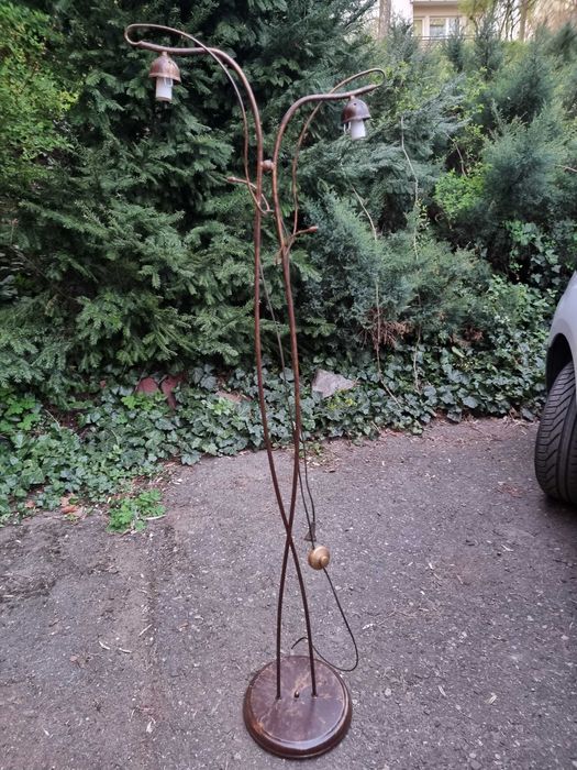 Komplet - Gięte lampy stojąca i wisząca