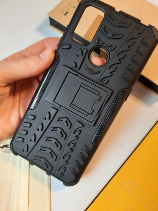 Etui pancer na Alcatel 3L 2021 z szkłem hartowanym