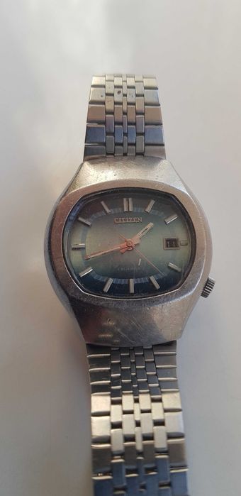 Zegarek nareczny Citizen 6000 Automatic 21 Jewels vintage niebieski bransoleta sr 37mm meski damski unisex