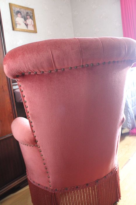 Poltrona cor de rosa