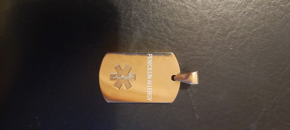 Medalha Dourada Alérgico Penicilina