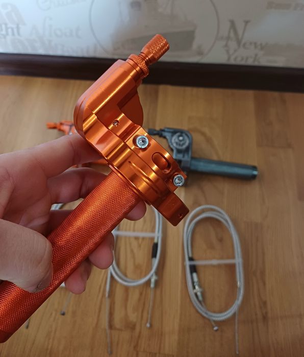 короткоходная ручка газа Acerbis + трос газа