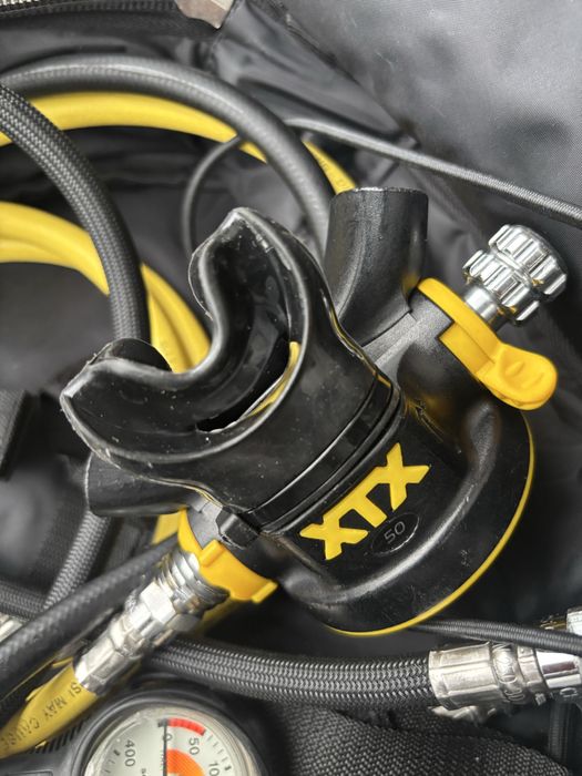 Zestaw automatów 2x (Apeks XTX50 apeks tek3) manometr scubapro