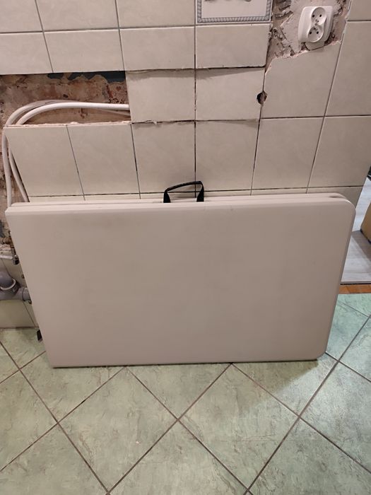 Stół cateringowy biały składany 244x75 cm