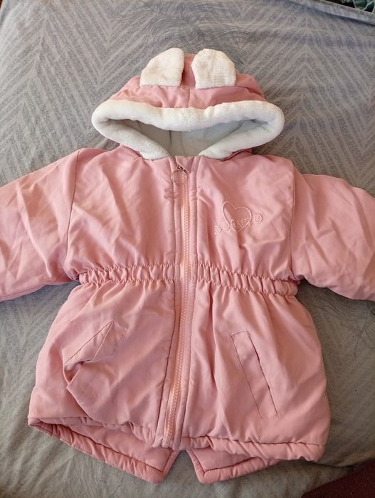 Нова зимова курточка на дівчинку, розмір 90 см