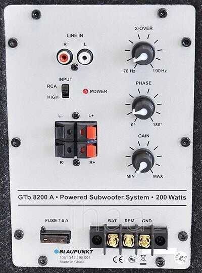 Subwoofer BLAUPUNKT GTb 8200A aktywny / Montaż Kielce / instalacja /