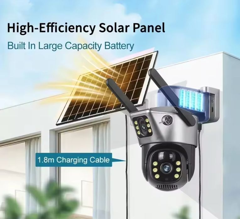 Camera 4G de vigilancia a solar/cartao SIM de internet