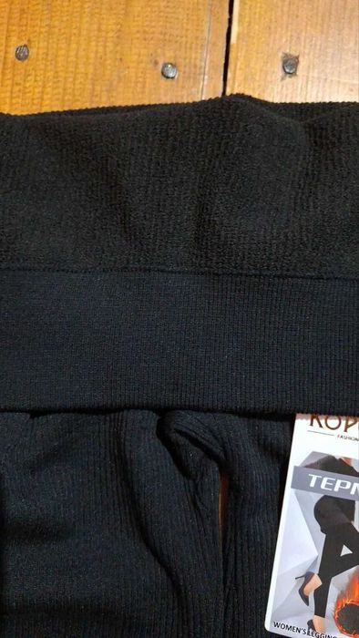 Теплі зимові лосини в рубчик на хутрі «Король»