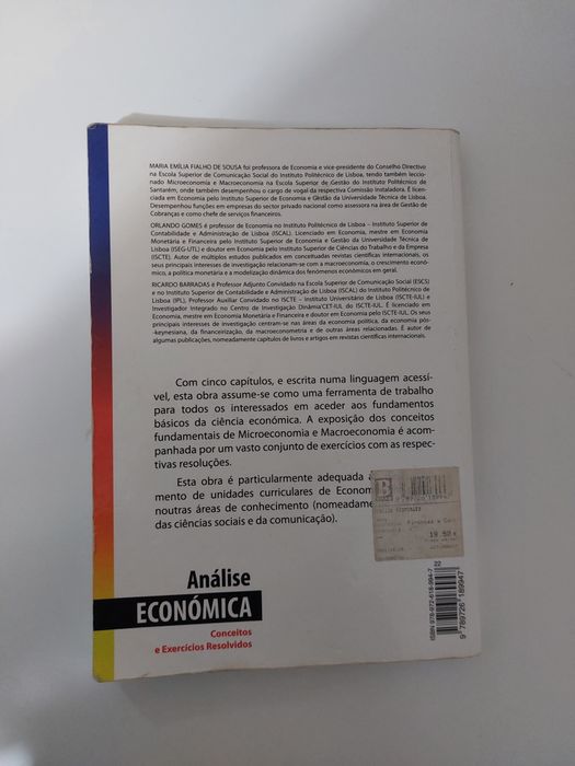 Livro Análise Económica - Conceitos e Exercícios Resolvidos