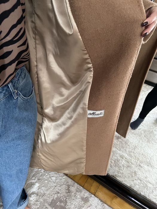 Пальто зимове, шерстяне пальто, пальто кемел, бежеве пальто