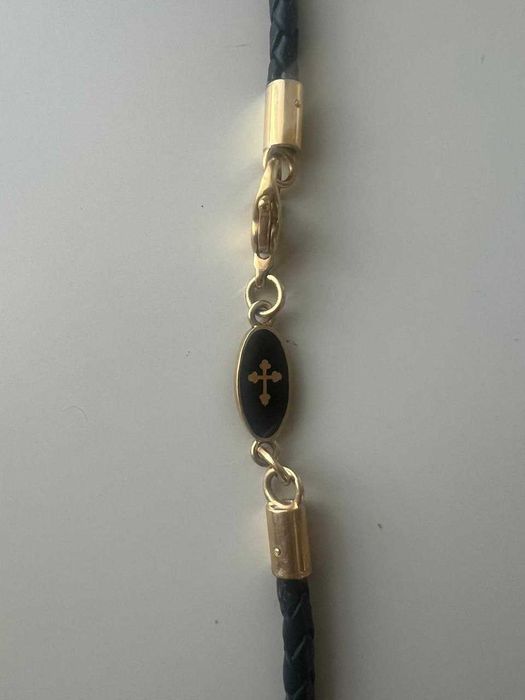 Золотой крест, эмаль, бриллианты, сапфиры.