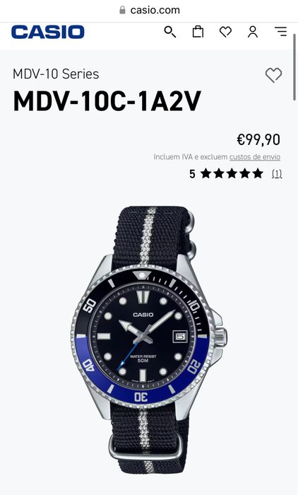 Relogio Casio MDV 10C 1A2VEF Duro 38mm