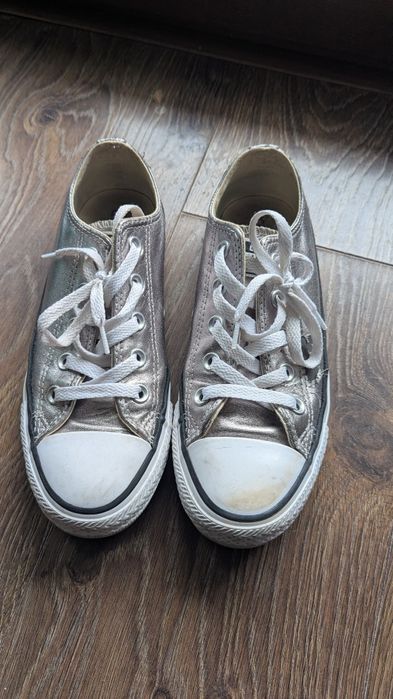 Trampki Converse 37 srebrne metaliczne All Star