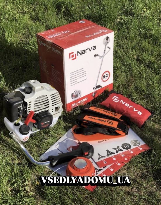 Бензокоса Narva CG-4500 ( 3 ножа +1 катушта, ремень рюкзак)