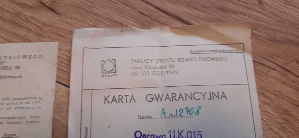 stara instrukcja POLAM montaż i obsługa opraw ściennych