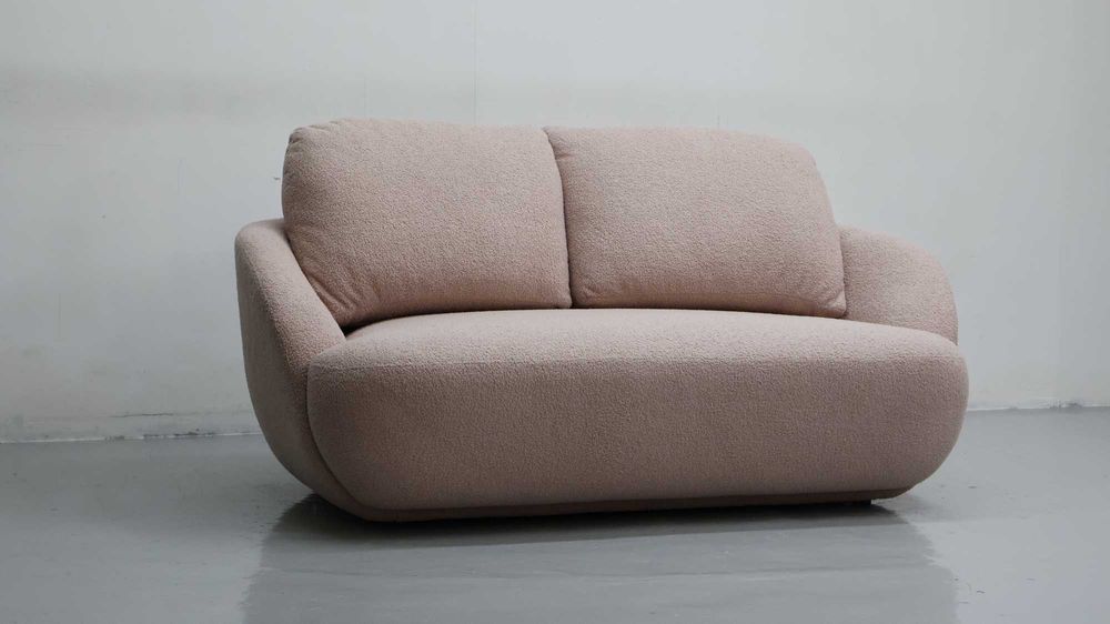 TDG NOWA SOFA 3 osobowa KANAPA tkanina boucle obły kształt