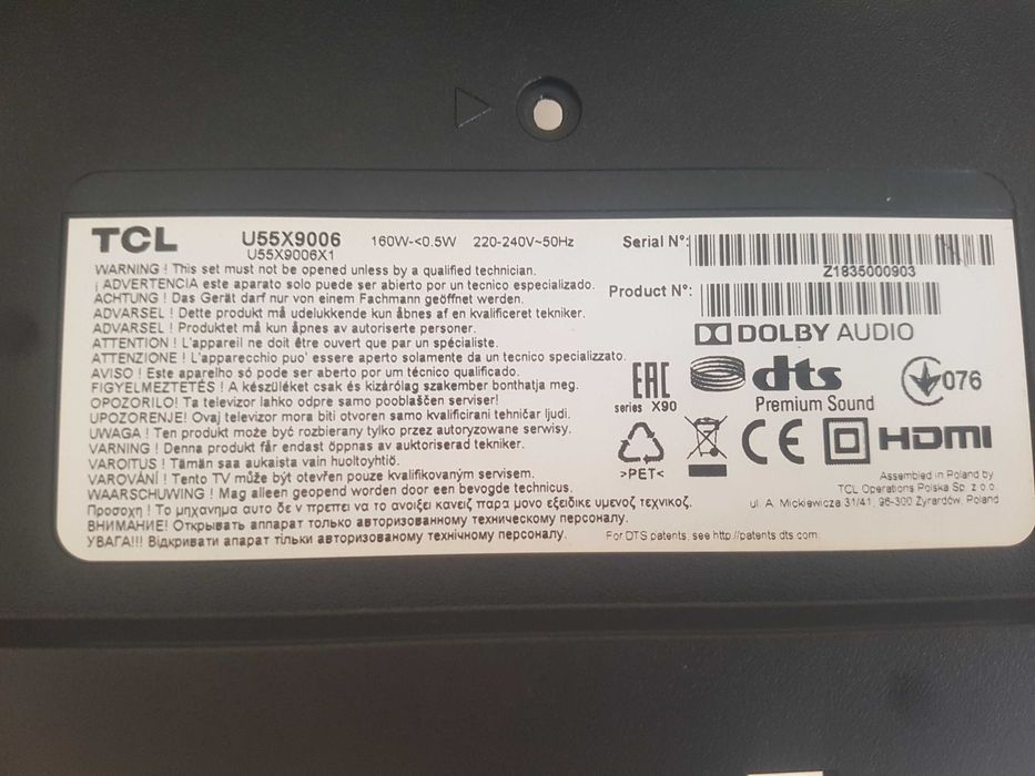 Fonte alimentação TV TLC ref 08-H242H4A- PW210AA
