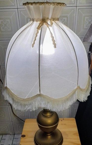 Candeeiro vintage com abajour franjas  - ÚLTIMOS DIAS
