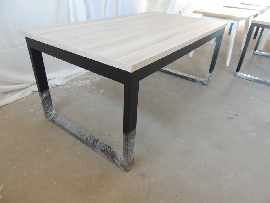DUŻY Rozkładany Stół LOFT Industrialny 250-400 x 100  Dostawki   Egger