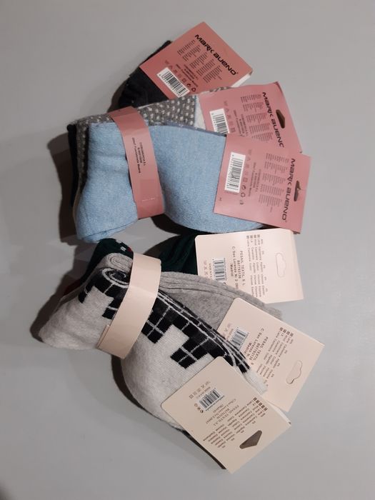 6 pares de meias novas em lã tam. 35-40