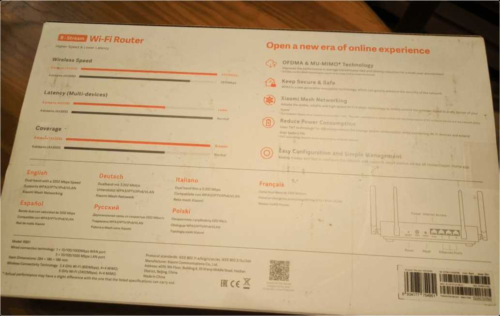 ROUTER XIAOMI AX3200 WIFI 6