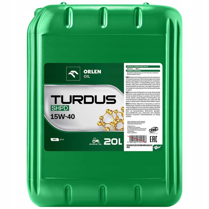 TURDUS SHPD 15W-40 | 20L / HIPOL 6 20L Marco Siedlce