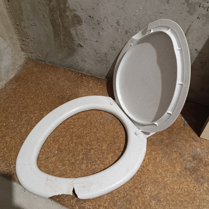 Сидіння для унітазу з дефектом