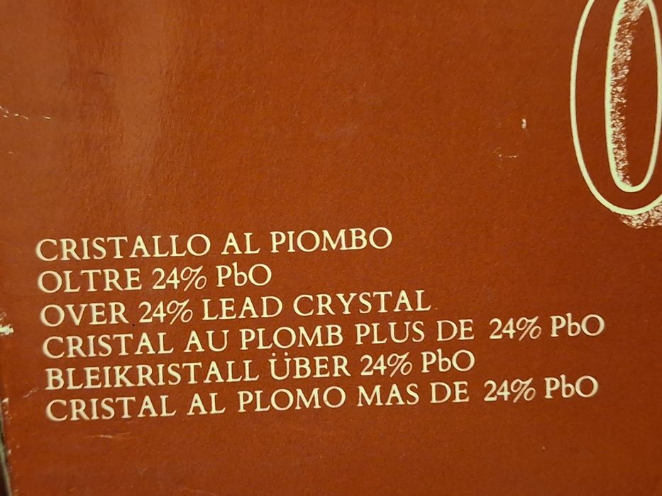 Antiguidade Taça de Cristal Opera nova em cx com selo RCR