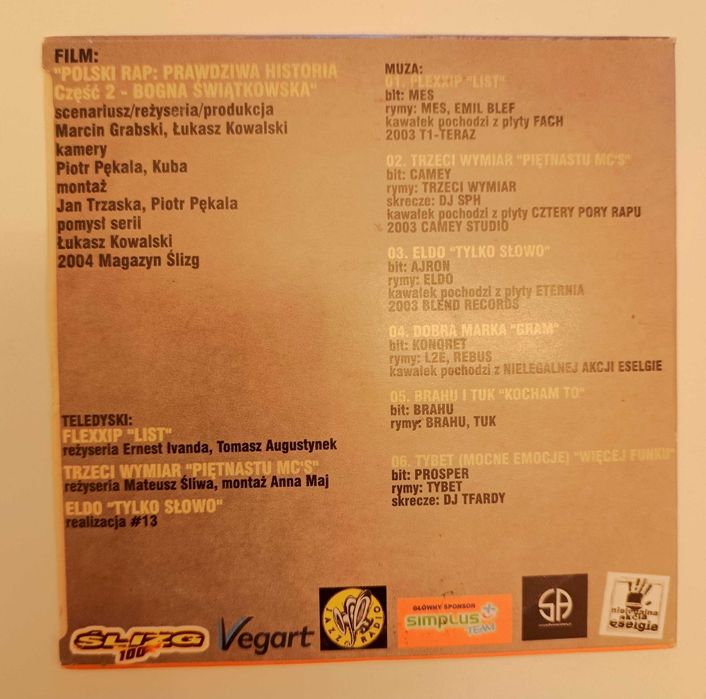 CD audio VCD video Polski Rap prawdziwa historia część 2