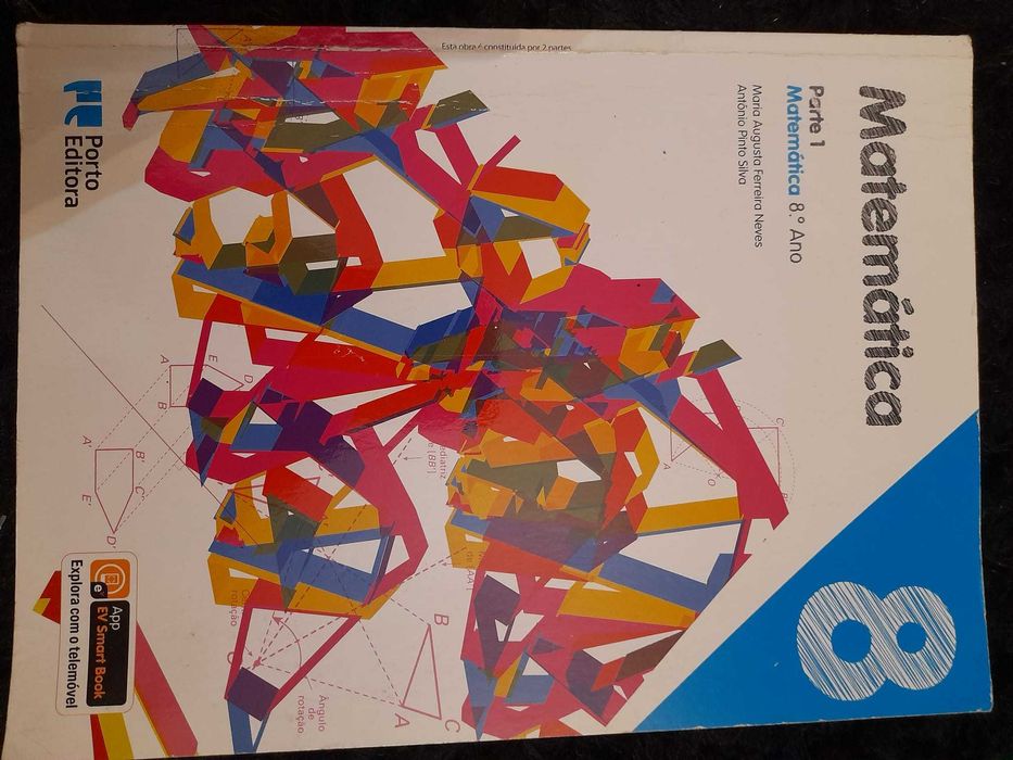 Livros Matemática 8 ano, Porto Editora.