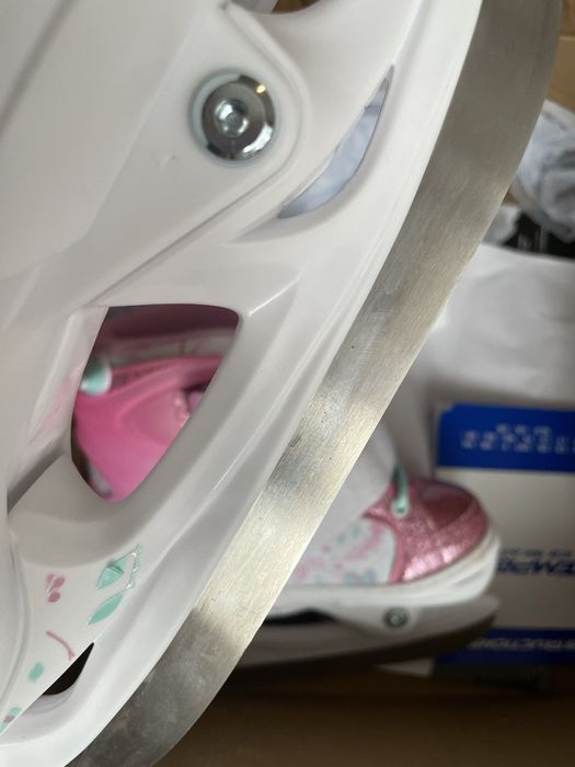 Łyżwy dla dziewczynki, dla dziecka, różowe. Rozmiar 26-29